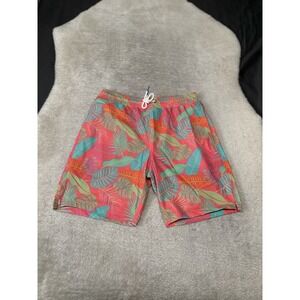 New‎ Mugsy Mens Pink Floral Swim Shorts Size Medium Drawstrings NWOT